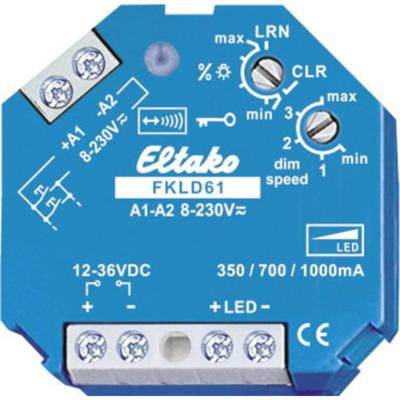 Eltako FKLD61 Dimactor Draadloos 1-kanaals Inbouw (in muur) Schakelvermogen (max.) 30 W Bereik max. (in het vrije veld) 30 m Eltako FKLD61 Dimactor Draadloos 1-kanaals Inbouw (in muur) Schakelvermogen (max.) 30 W Bereik max. (in het vrije veld) 30 m