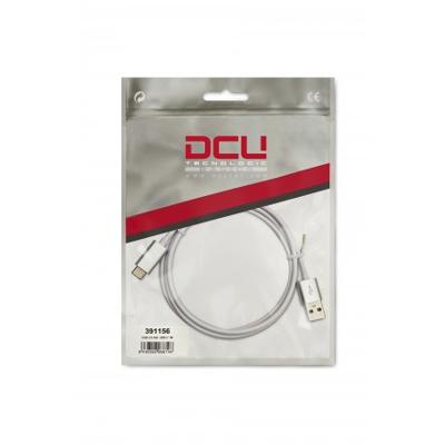 Kabel USB A naar USB C DCU 391156 Zilverkleurig (1 m) - thumbnail