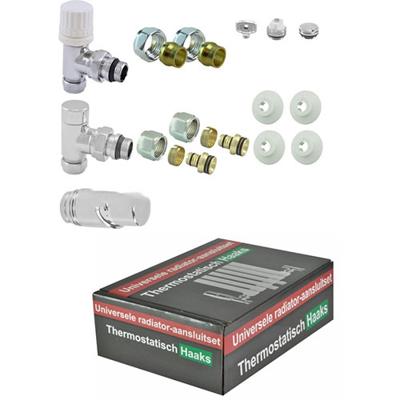 Riko luxe Thermostatische radiator aansluitset haaks verkeerd links