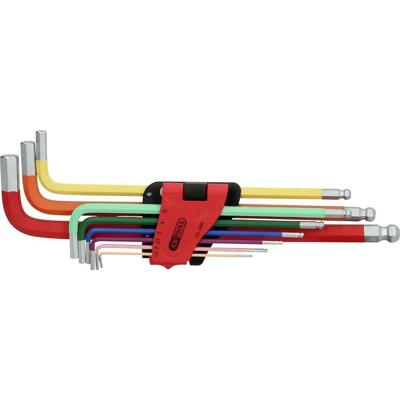 KS Tools 151.4420 Inbus Haakse schroevendraaierset 1.5 mm, 2 mm, 2.5 mm, 3 mm, 4 mm, 5 mm, 6 mm, 8 mm, 10 mm 9-delig