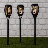 HI Solar led tuinlampen met vuursimulatie - 3 stuks - thumbnail