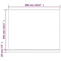 VidaXL Vervangingsdoek voor luifel gestreept 4x3 m rood en wit - thumbnail