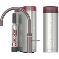 Quooker Fusion Round Keukenkraan Set - Kokend Warm- en Koud Water - Gunmetal - Inclusief PRO3 Reservoir & CUBE - Direct Gekoeld Bruisend Water - thumbnail