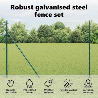 VidaXL Afrasteringspaal groen 25 x 1,6 m (36 mm gaas) staal en pvc
