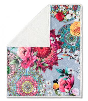 Plaid Hip Polyester Nr.6690 - Multi - 130x160cm -Mandela Maat: 130x160cm