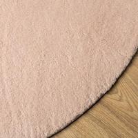 VidaXL Vloerkleed huarte laagpolig zacht wasbaar ø 80 cm roze - thumbnail