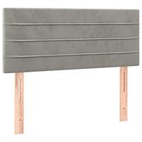 Hoofdbord LED 90x5x78/88 cm fluweel lichtgrijs - thumbnail