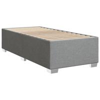 Boxspring met matras stof lichtgrijs 160x200 cm - thumbnail