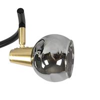 QAZQA Plafondlamp zwart 44,5 cm met smoke glas 3-lichts - Vidro - thumbnail