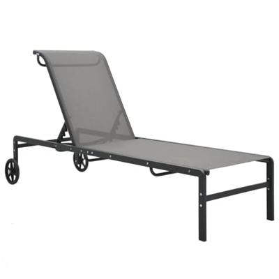 Ligbedden 2 st met tafel textileen en staal - thumbnail