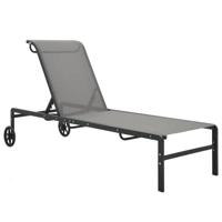 Ligbedden 2 st met tafel textileen en staal - thumbnail