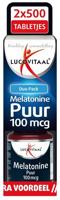 Lucovitaal Melatonine duo 0.1mg 2 x 500 tabletten 1000 Tabletten - thumbnail