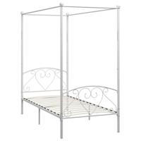 Hemelbedframe metaal wit 100x200 cm - thumbnail