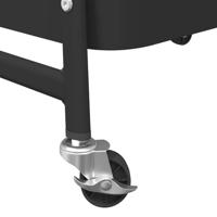 VidaXL Opbergtrolley 3-laags 42x41,5x77 cm staal zwart - thumbnail