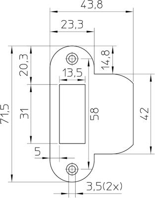 Nemef Sluitplaat P1255/17 Afgerond Sluitplaat P1255/17 Af - 9125590550 - 9125590550