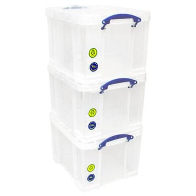 Really Useful Box 35 liter, transparant, pak van 3 dozen Really Useful Box 35 liter, transparant, pak van 3 dozen