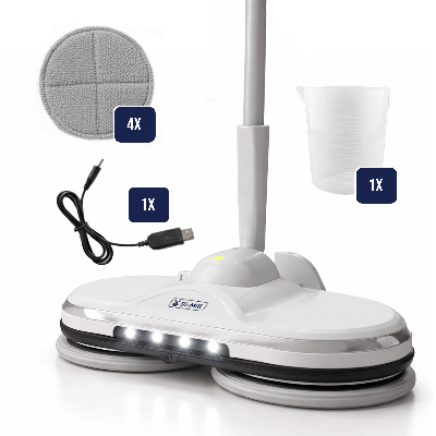 BluMill Draadloze Elektrische Dweil met Sprayfunctie en LED-verlichting BluMill Draadloze Elektrische Dweil met Sprayfunctie en LED-verlichting