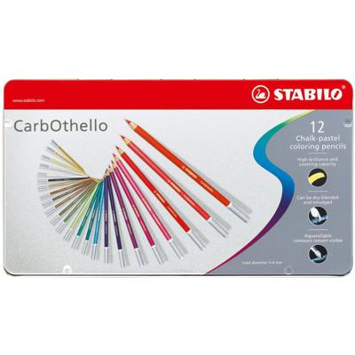 Stabilo carbothello metalen doos kleurpotloden, 12st.