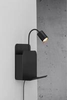 Leeslamp Bedlamp met 2X USB en schakelaar GU10 fitting Roomi - thumbnail