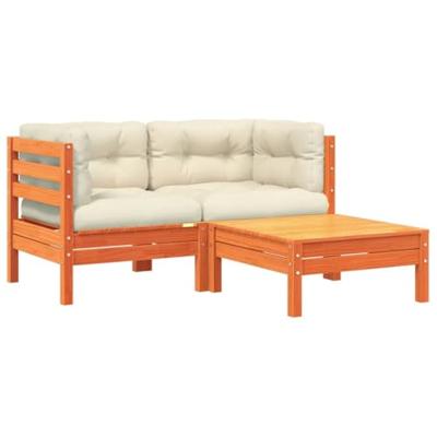 Tuinbank 2-zits met kussens en voetenbank