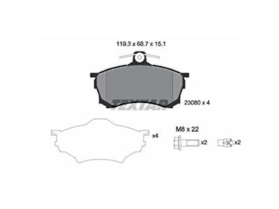 Remblokken set 2308001