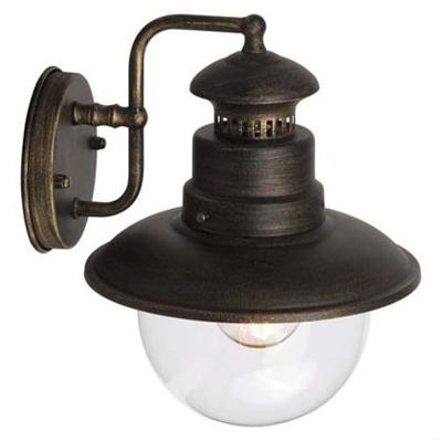 Brilliant Artu 96128/86 Buitenlamp (wand) Spaarlamp, LED E27 53 W Zwart, Goud