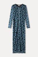 POM Amsterdam Jurk Wild Flowers | Blue - thumbnail