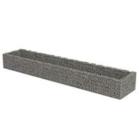VidaXL Gabion plantenbak verhoogd 450x90x50 cm gegalvaniseerd staal - thumbnail