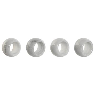 Servethouder Home ESPRIT Wit Marmer 4,8 x 4,8 x 3,3 cm 4 Onderdelen - thumbnail