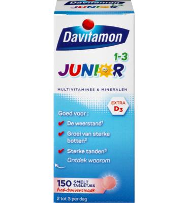 Davitamon Junior 1-3 Aardbei Smelttabletten Davitamon Junior 1-3 Aardbei Smelttabletten