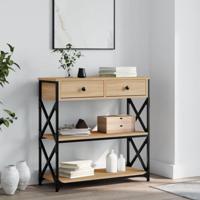 Wandtafel 75x28x75 cm bewerkt hout sonoma eikenkleurig - thumbnail