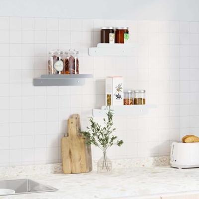 Wandschappen 3 st roestvrijstaal zilverkleurig