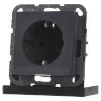 Gira stopcontact met witte LED verlichting kinderveilig antraciet - thumbnail