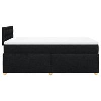 Boxspring met matras stof zwart 120x190 cm - thumbnail
