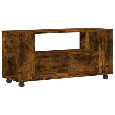 Tv-meubel 102x34,5x43 cm bewerkt hout gerookt eikenkleurig Tv-meubel 102x34,5x43 cm bewerkt hout gerookt eikenkleurig