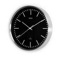Wandklok MAUL Fly RC Ø305x45mm aluminium frame zwart incl. batterij - thumbnail