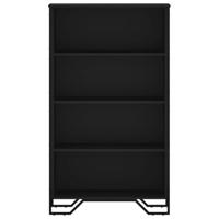 Boekenkast 80x31x137,5 cm bewerkt hout zwart - thumbnail