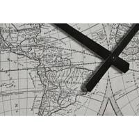 Muurklok Home ESPRIT Wit Zwart Metaal Hout MDF 62 x 6 x 65 cm (2 Stuks) - thumbnail