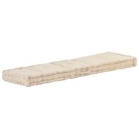 Palletvloerkussen 120x40x7 cm katoen beige - thumbnail