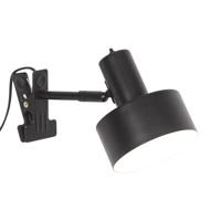Wandlamp met klem Matis zwart metaal E27 fitting stekker - thumbnail