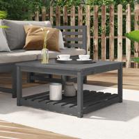 Tuintafel 82,5x82,5x45 cm massief grenenhout grijs - thumbnail