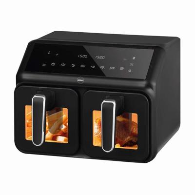 Dubbele vetvrije friteuse, 2200 W, capaciteit 8 l, LED-display