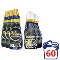 Robijn Robijn Black Velvet Wasmiddel en Beautiful Mystery Wasverzachter - 60 wasbeurten - 60 wasbeurten - thumbnail