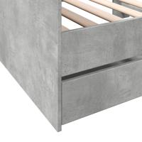 Slaapbank met lades zonder matras 90x190 cm betongrijs - thumbnail