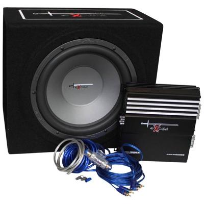 Excalibur X3 Basspack 12inch' Subwoofer Met Versterker En Kabelset