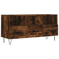 Tv-meubel 102x36x50 cm bewerkt hout gerookt eikenkleurig - thumbnail