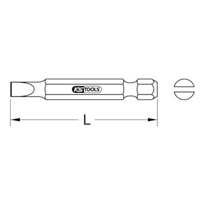 KS Tools 911.2746 Gleuf-bit 3 mm S2-staal Vernikkeld E 6.3 1 stuk(s)