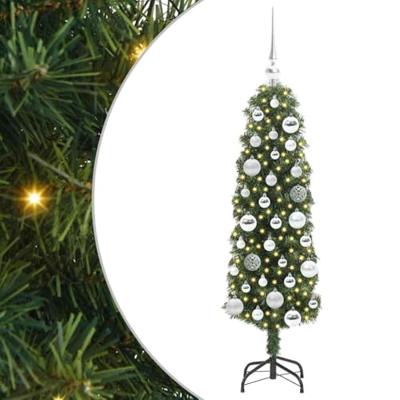 VidaXL Kunstkerstboom groen 120 cm pvc en staal en kunststof