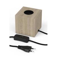 Tafellamp Block Hout - thumbnail