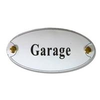 Emaille deurbord ovaal Garage - thumbnail